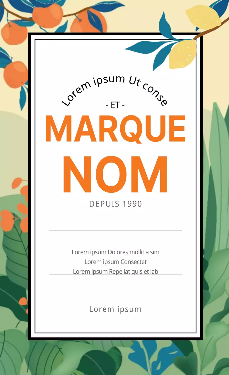 Autocollants de marque de luxe illustrés et colorés