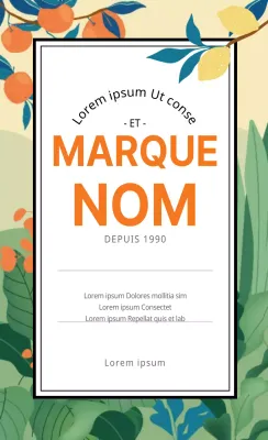 Autocollants de marque de luxe illustrés et colorés