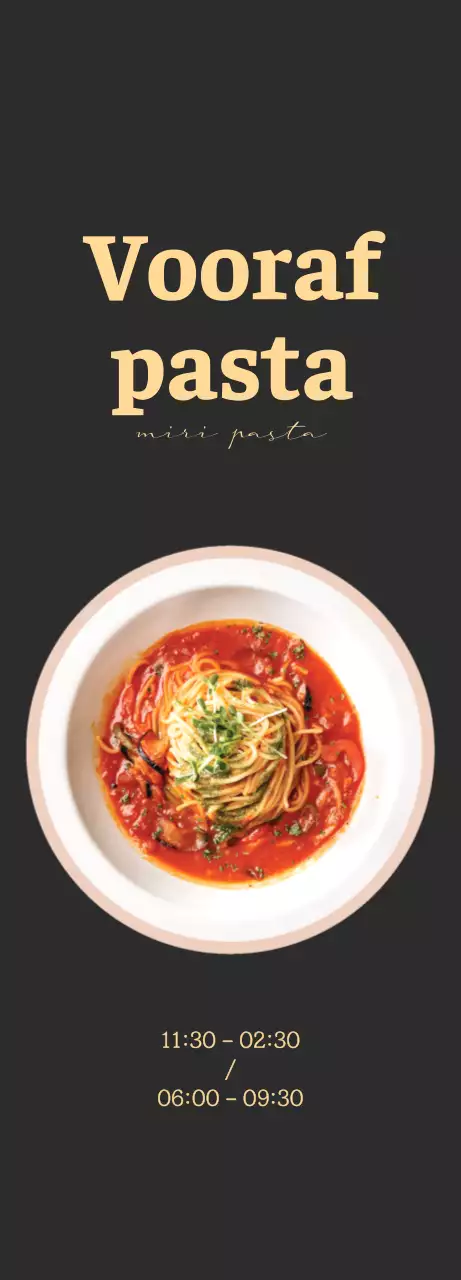 Promoot pasta met een rustgevende warmgrijze achtergrond