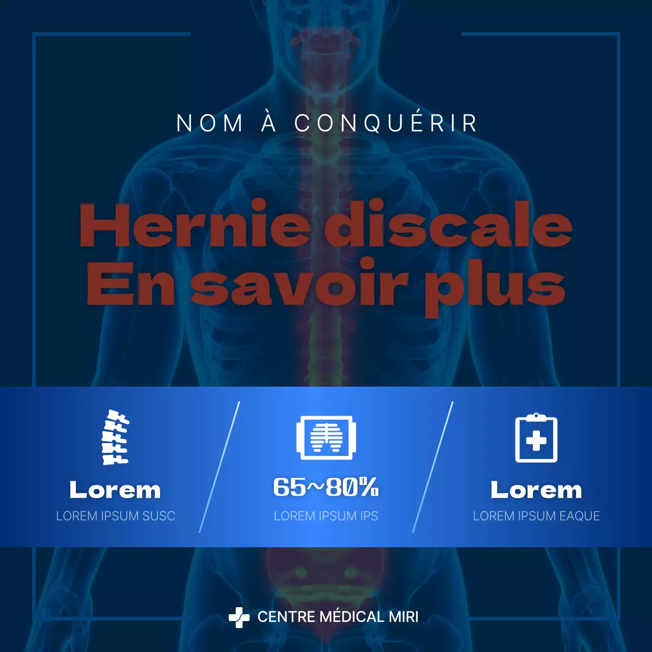 A propos de la hernie discale moderne bleu et marine