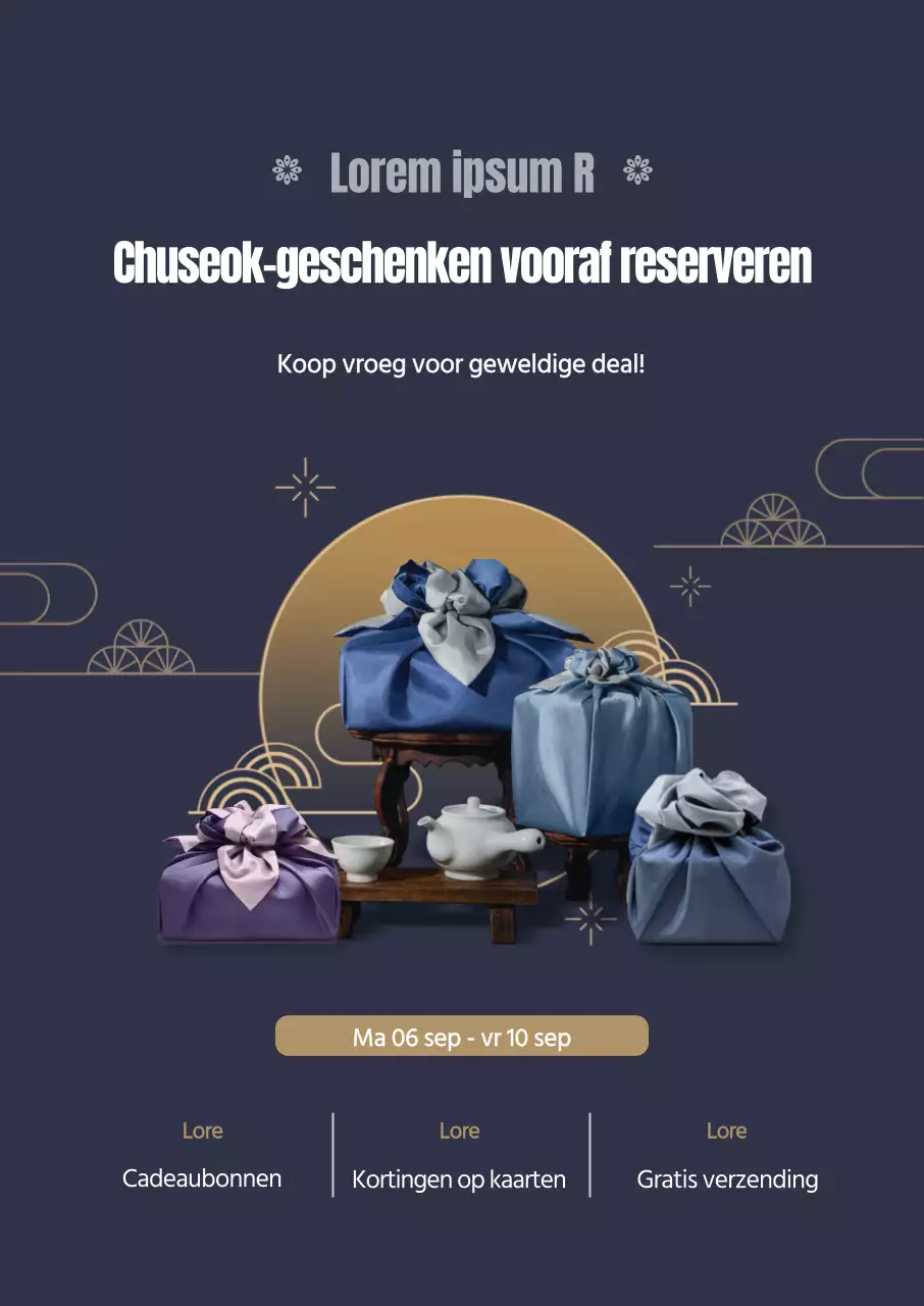 Obon cadeau poster in marine