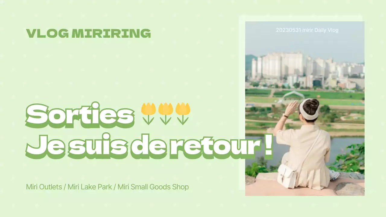 Vlog vert mignon de tous les jours YouTube thumbnails