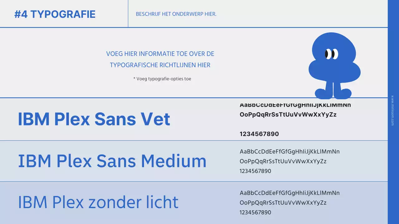 Eenvoudige merkpresentatie in blauw en zwart