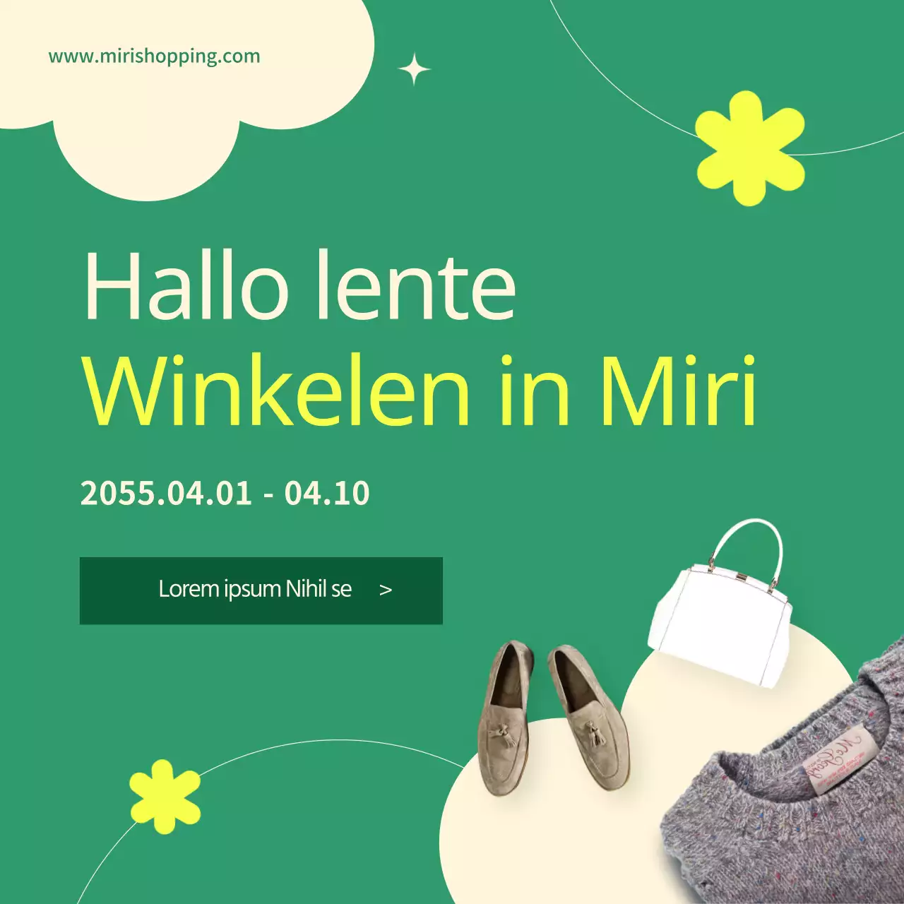 Een groen en fris lente-evenement voor winkelcentra