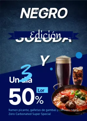 Ofertas de Black Friday en azul marino y negro