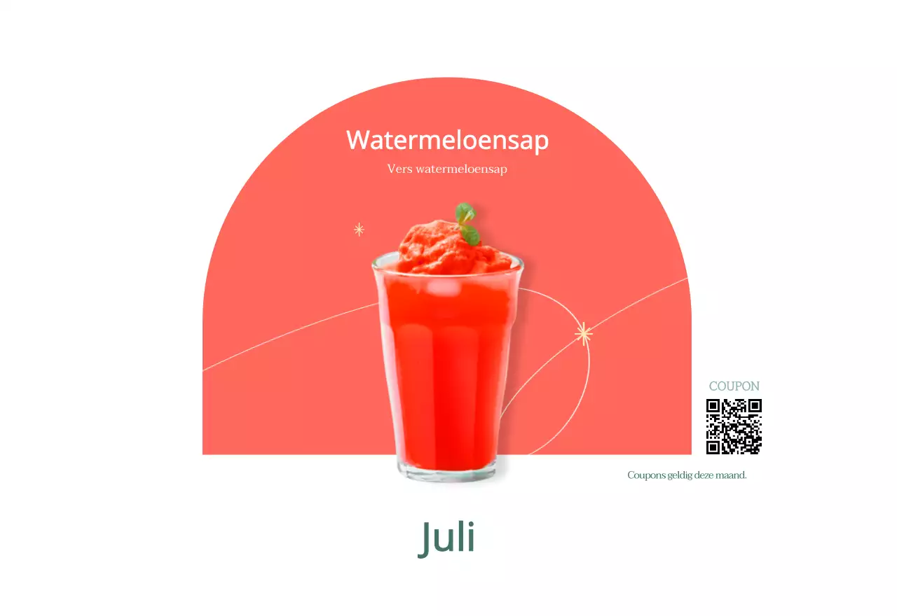 Cafékalender met aanbevelingen voor drankjes van de maand