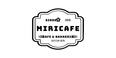 Eenvoudig Hong Kong cafe embleem logo stijl voor cafe informatie en klantenservice