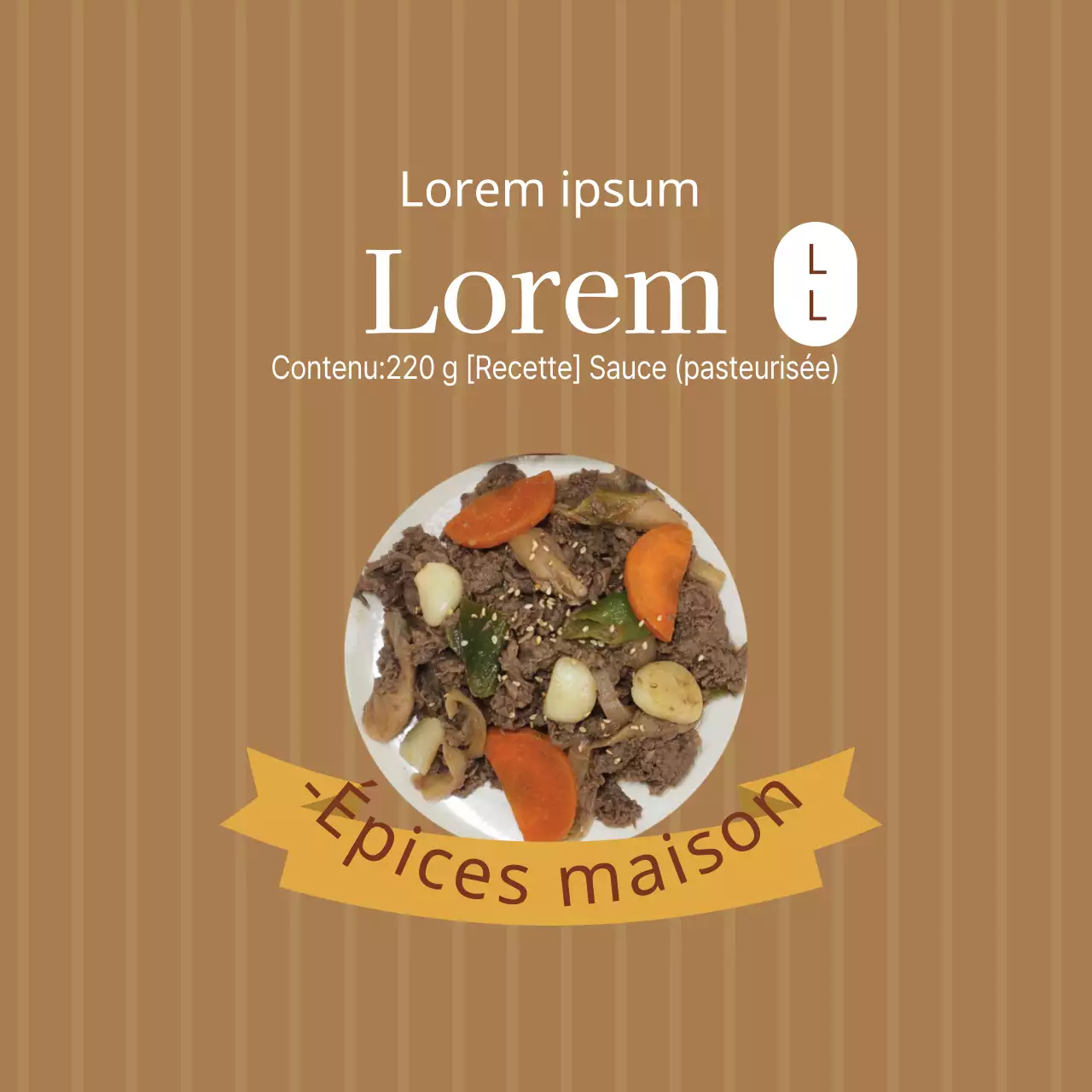 Vintage Food Teriyaki Sauce Seasoning Label