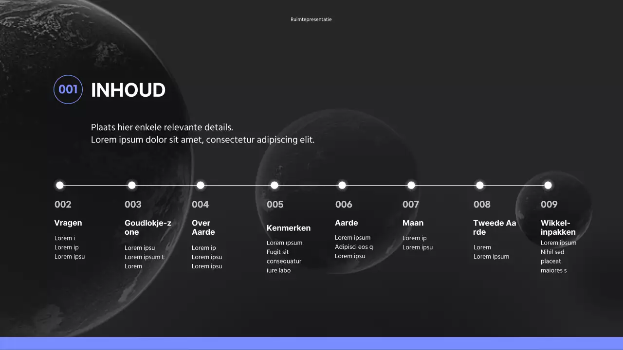 Introductie van een emotioneel schoon universum in zwart en paars