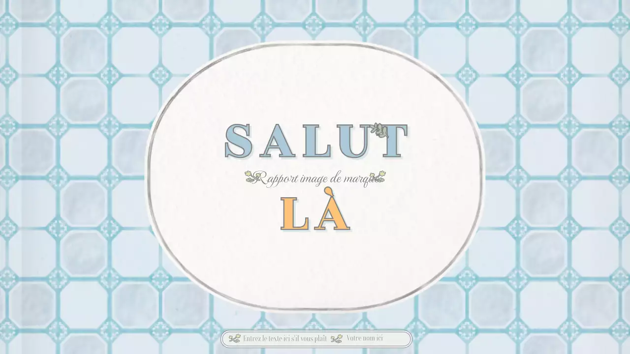 Mise en page conceptuelle émotionnelle de base avec un motif de papier peint vintage en beige et bleu clair