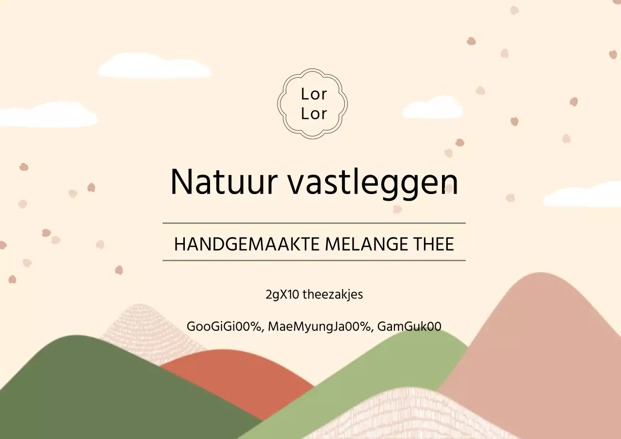 Pastel Kalm Gezond Thee Sticker Rechthoek