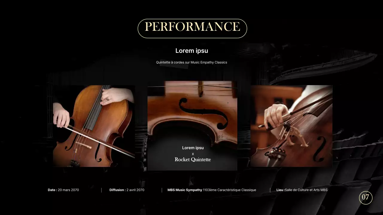 Portefeuille simple pour groupe de concert en noir