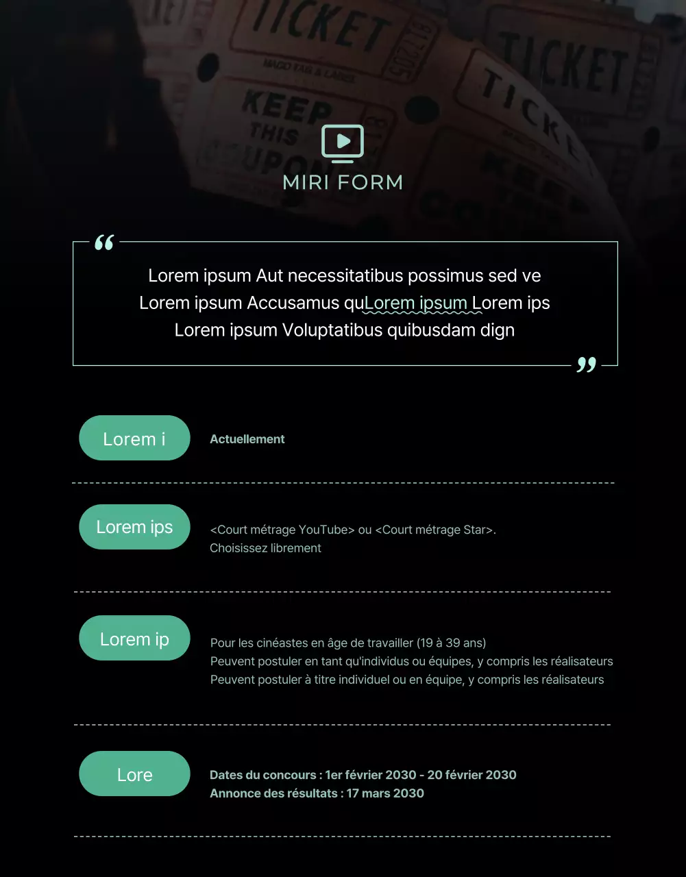 Un pop de menthe simple et branché sur un film court noir En savoir plus