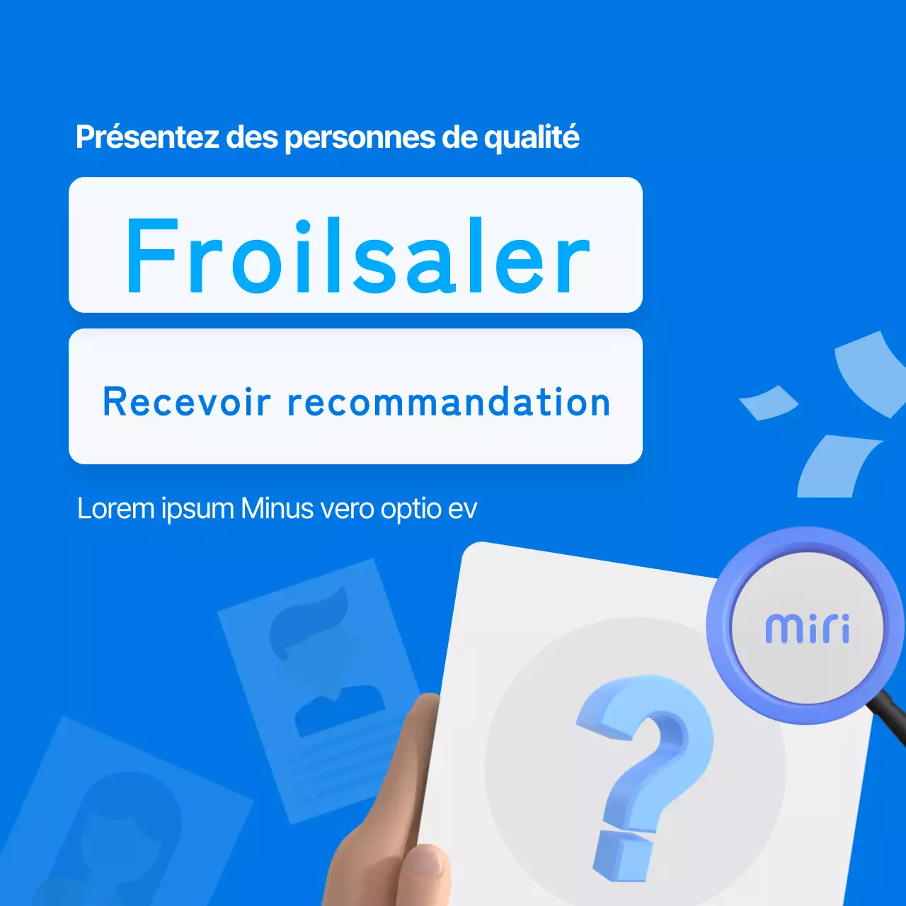 Illustration 3D bleue d'un système d'orientation interne