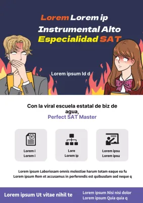 Promociona el curso de preparación de exámenes de tu centro con ilustraciones manga