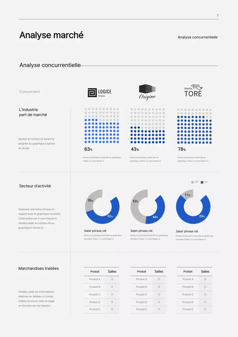 Concept de gradient noir et bleu, plan d'affaires pour l'industrie manufacturière
