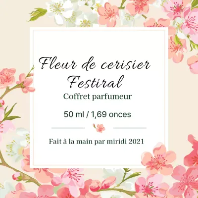 Étiquette de parfum vintage avec illustration rose