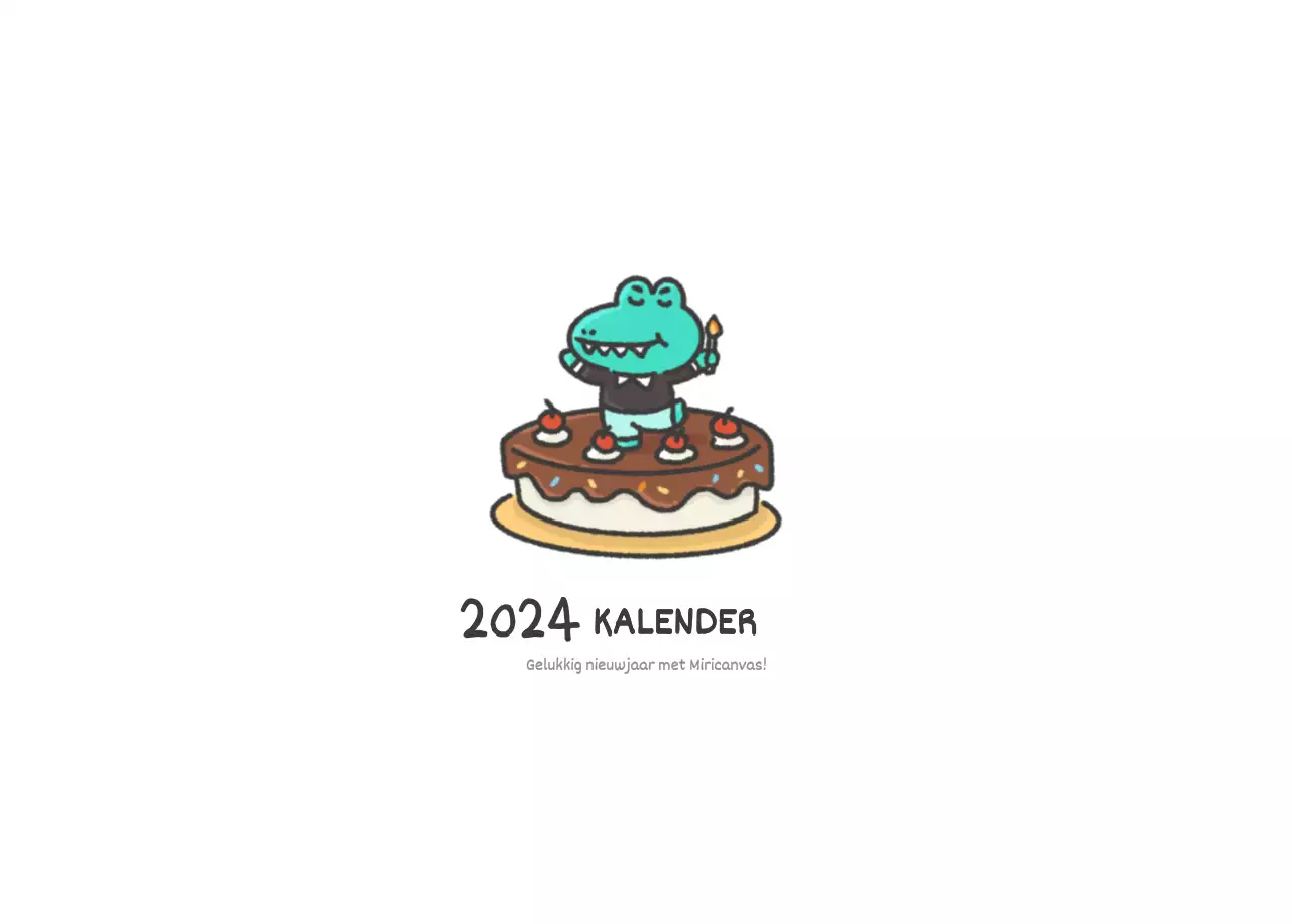 Een kalender met een schattig Argo-illustratieconcept