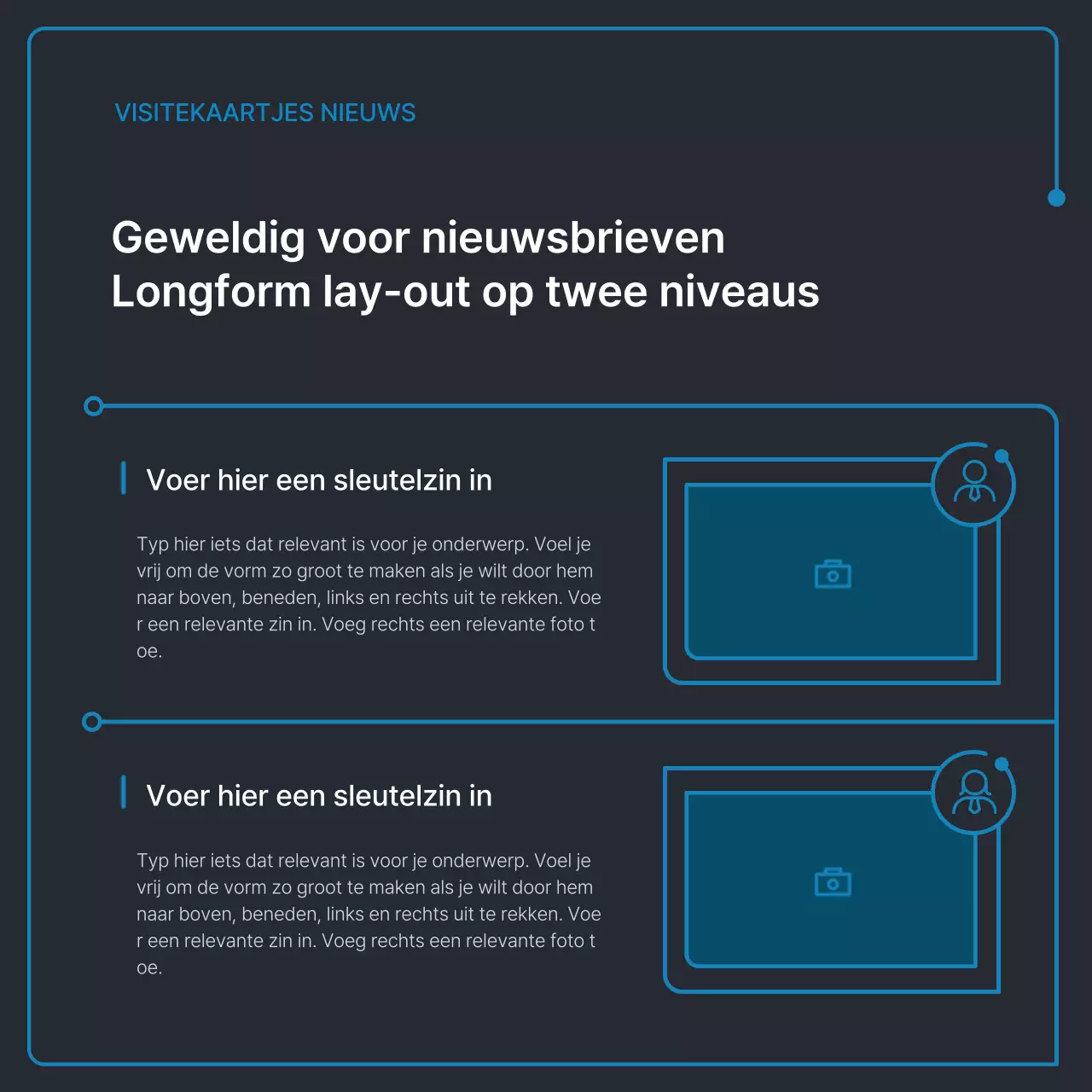 Eenvoudige geometrische vormen in zwart en blauw voor bedrijven