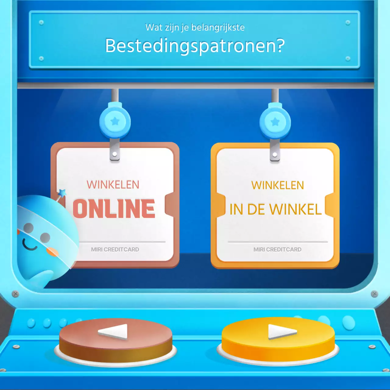 Schattig blauw lab concept creditcard test