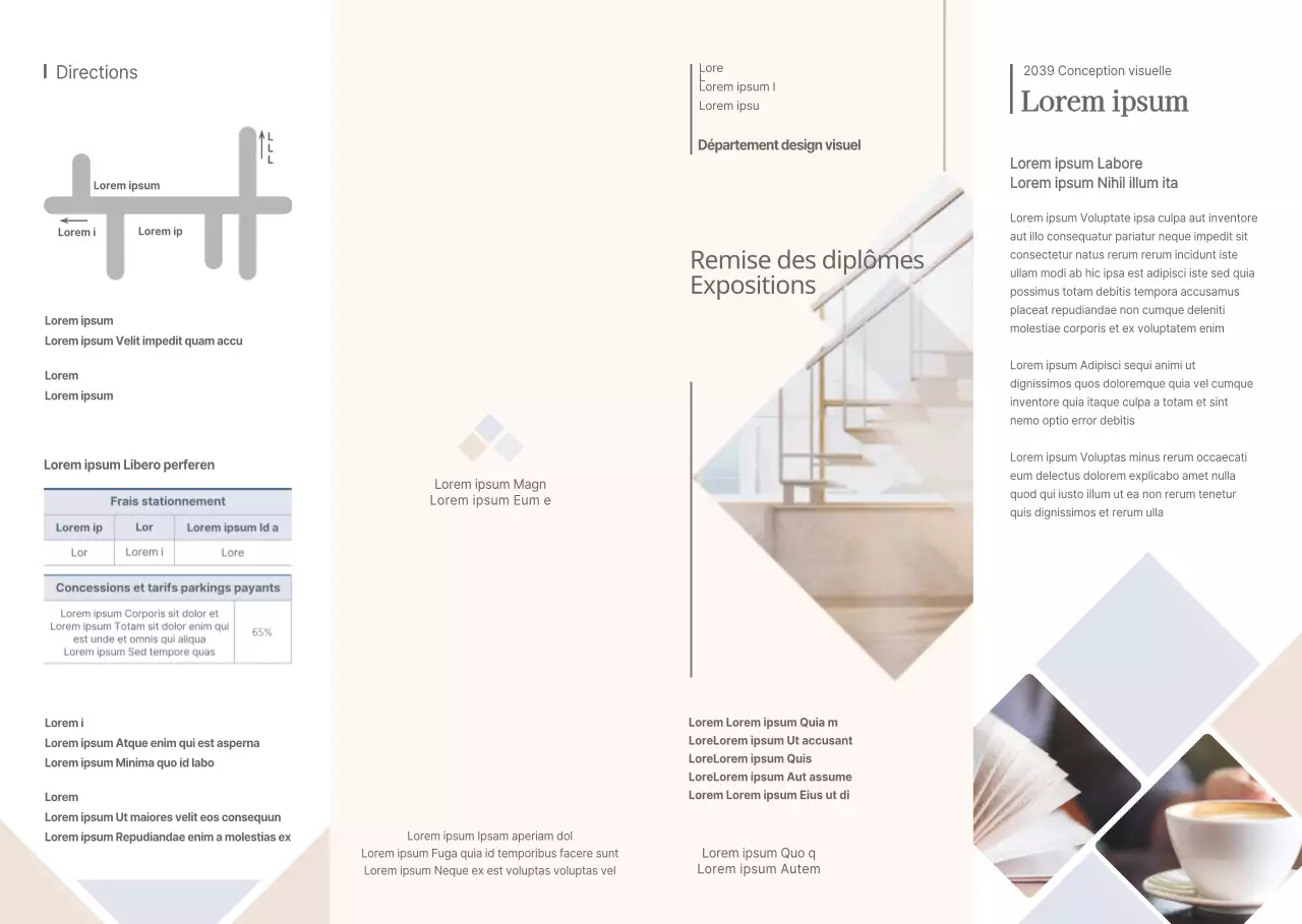 Couleurs pastel et style épuré Informations sur l'exposition de remise des diplômes