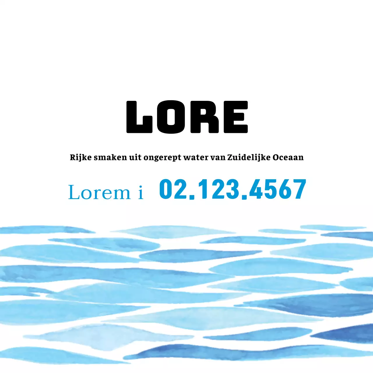 Aquarel illustratie van een blauwe illustratie van een delicatessenzaak