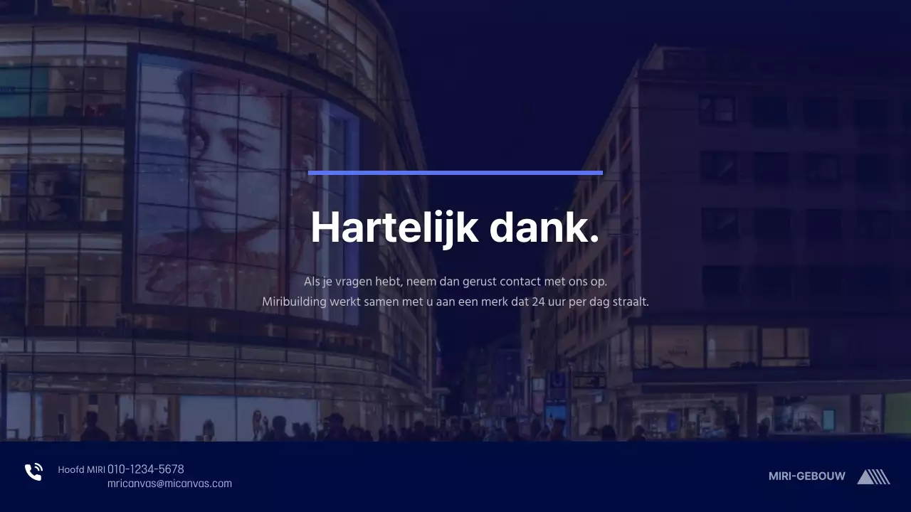 Een schoon, blauw voorstel voor advertentiemedia