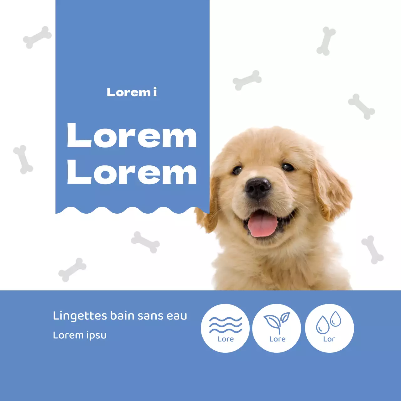 Etiquettes de papier hygiénique bleues et mignonnes