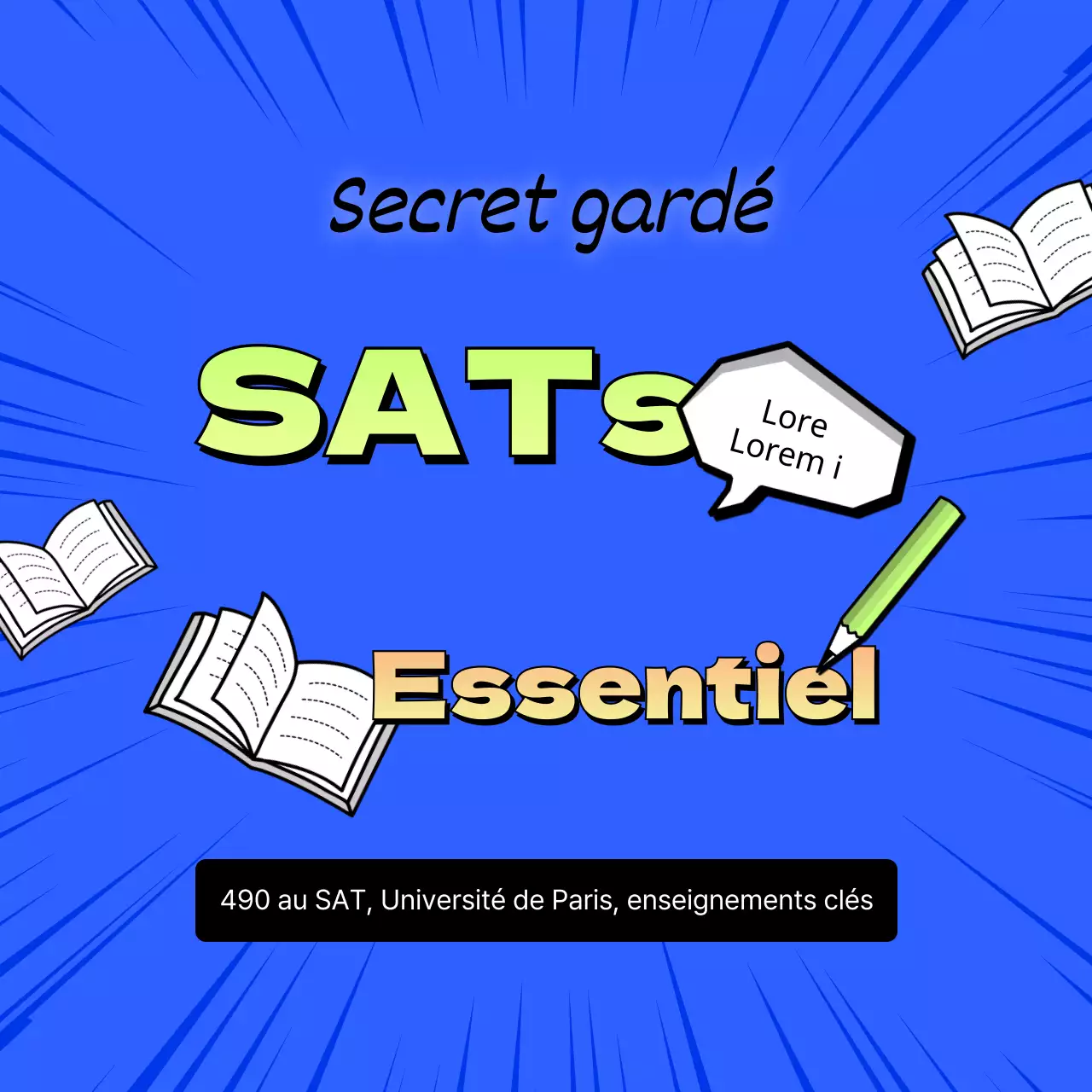 bleu poing effet cahier crayon titre sat événement