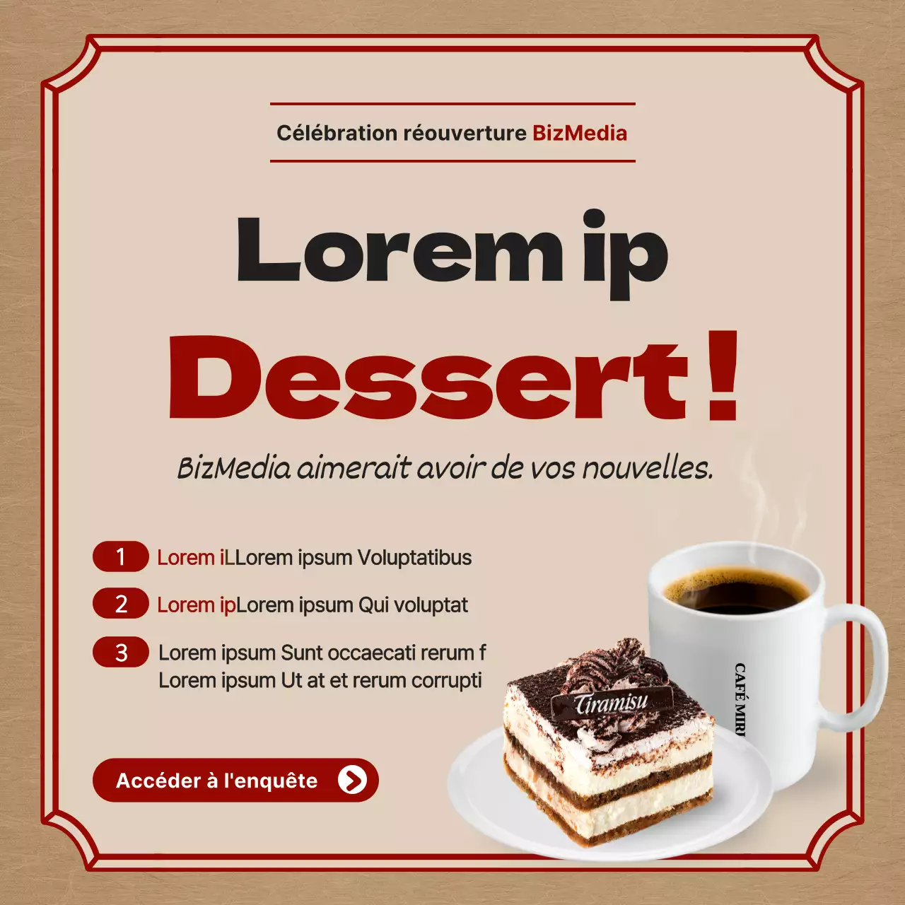 Enquête photographique sur les desserts bruns et rouges