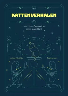 Een menselijke kat wordt verliefd op een gele fluorescerende kat.