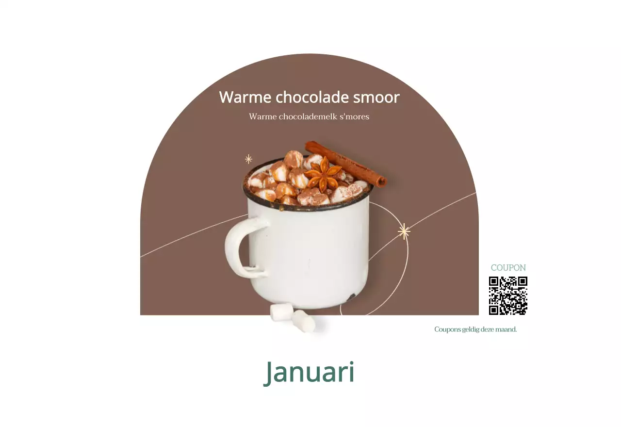 Cafékalender met aanbevelingen voor drankjes van de maand