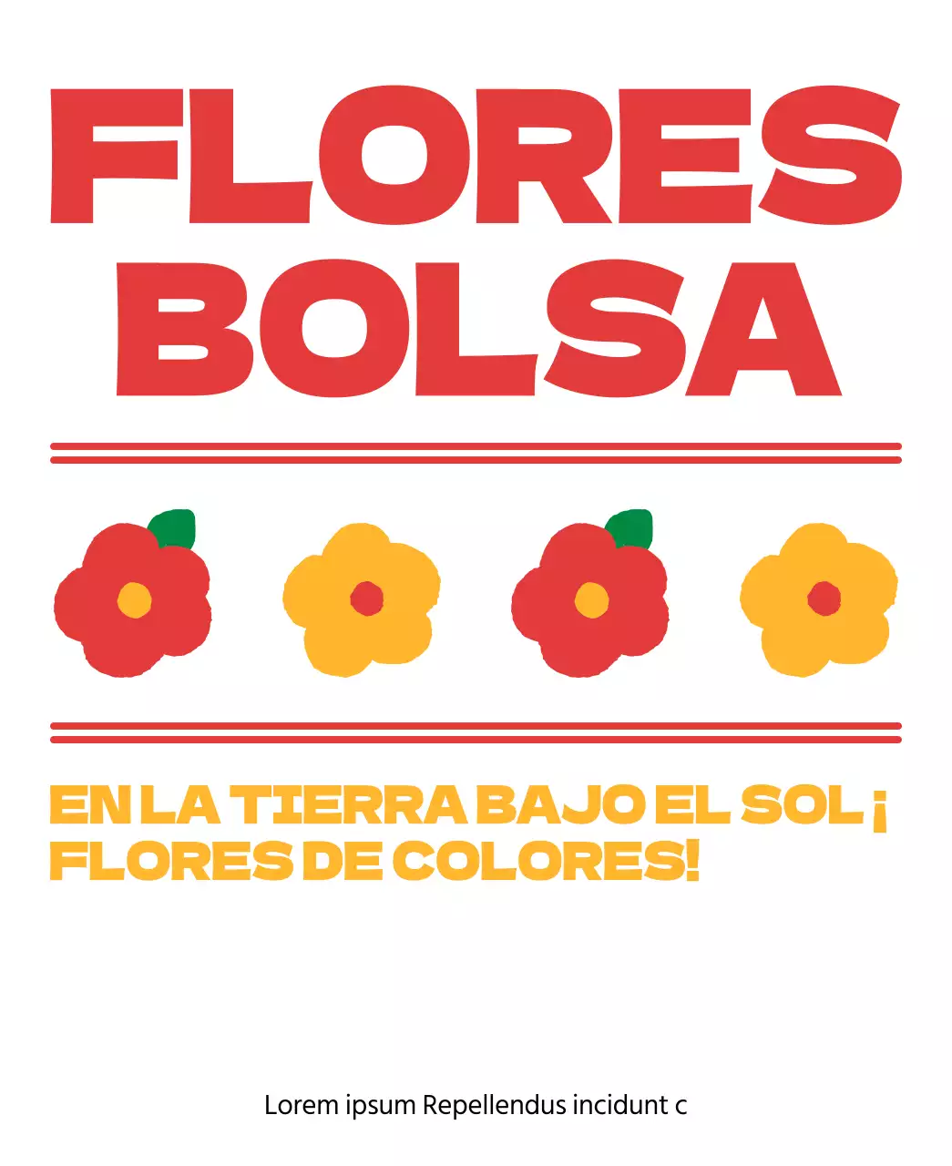 Bolsitas de té de flores con ilustraciones florales rojas y naranjas