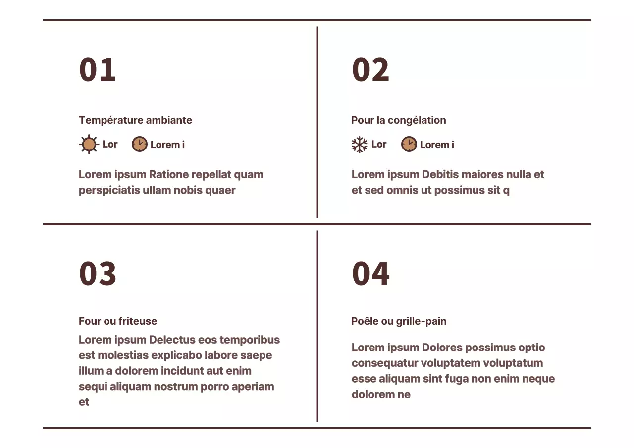 Marron, style de mise en page simple pour le texte Pain d'information