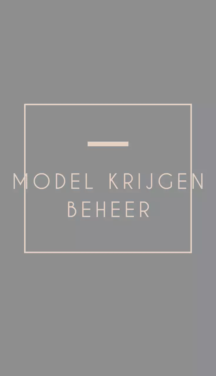 Modellen beheren
