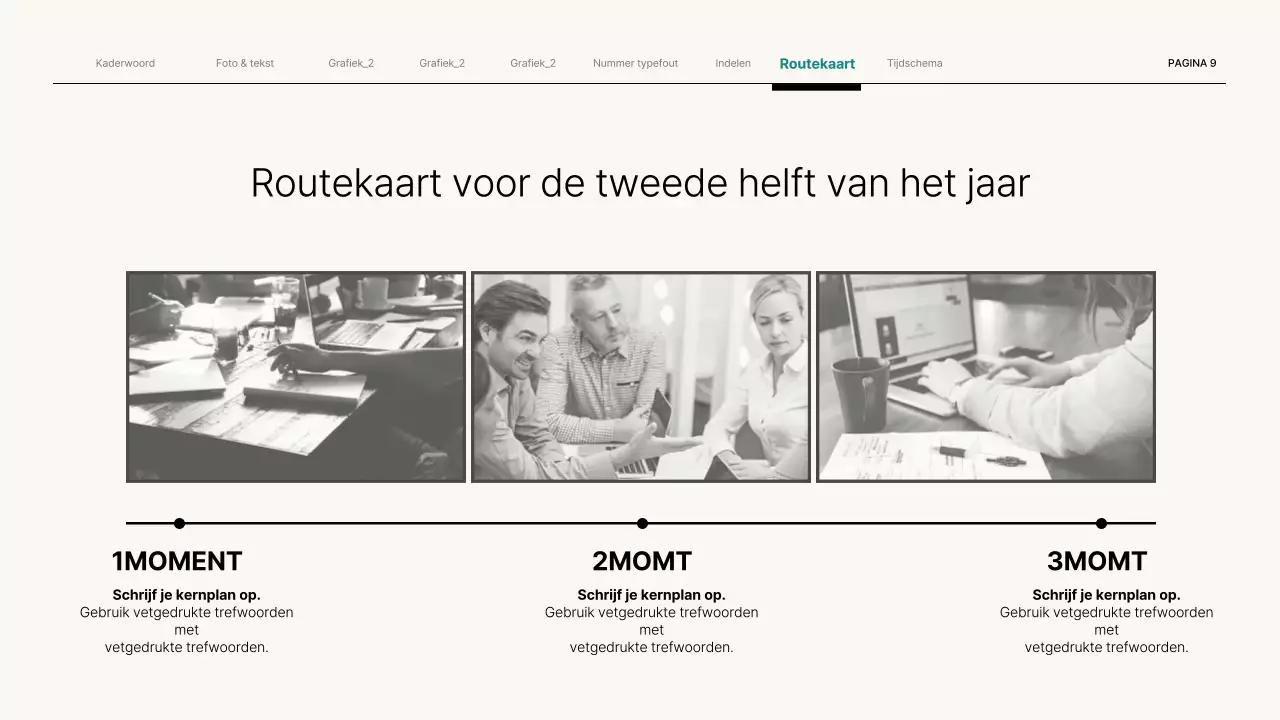 Eenvoudige zakelijke presentatie in beige