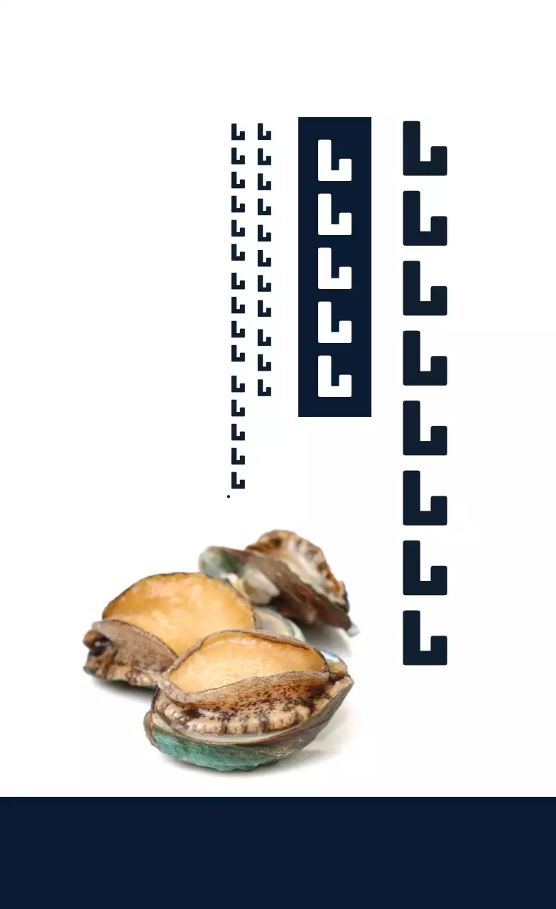 Marineblauw foto abalone geschenkset verpakkingsetiket