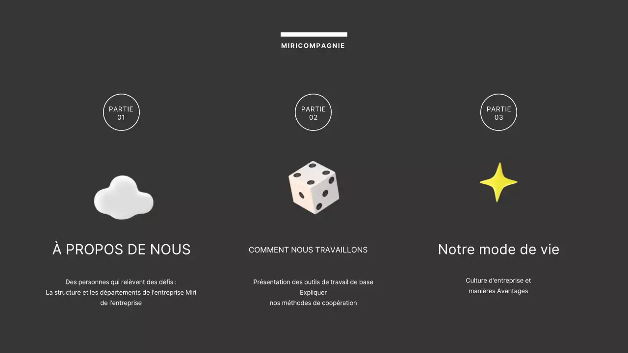 Monotone Simple 3D Graphique Corporate Newcomer Company Life Guide