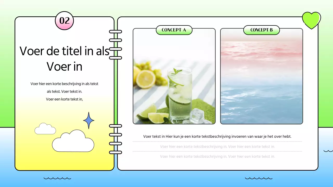 Kitscherig strategierapport met een vakantiedagboekconcept
