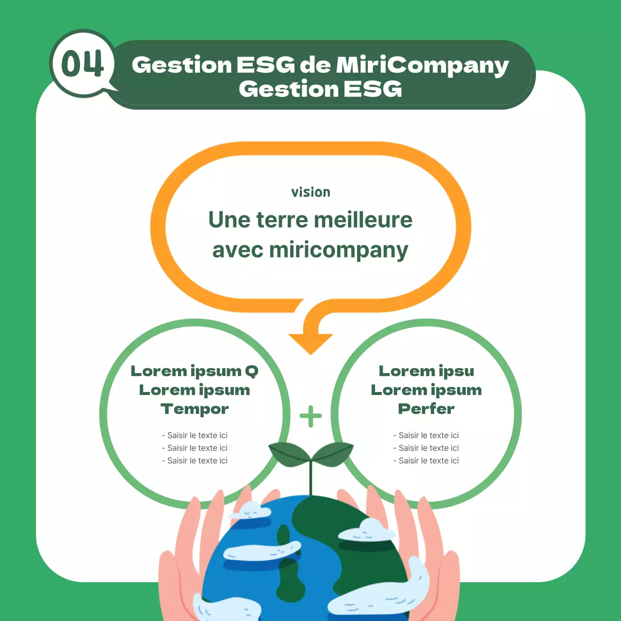 Stratégie ESG verte Environnement