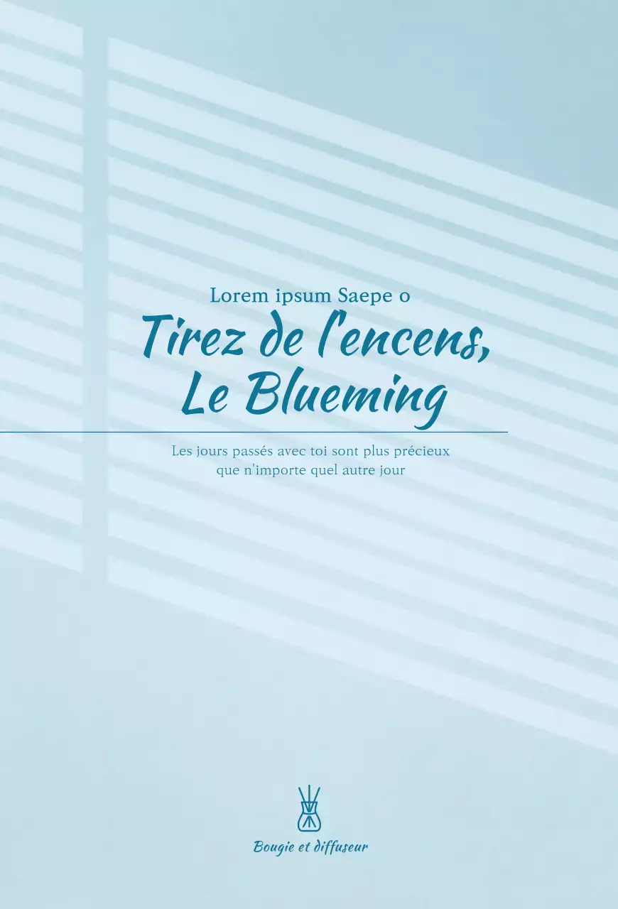 Diffuseur élégant en bleu clair Lignes directrices de la marque Conception de la documentation