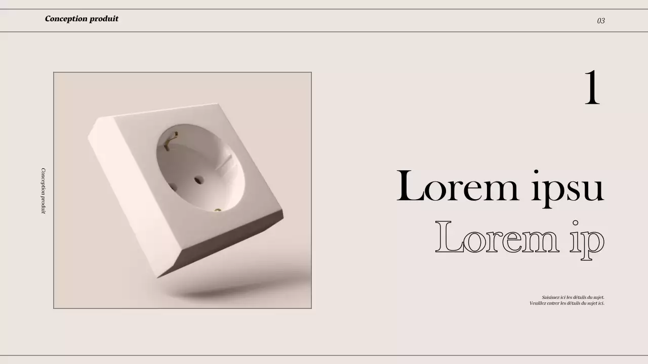 Portefeuille conceptuel aux lignes épurées en blanc cassé et noir