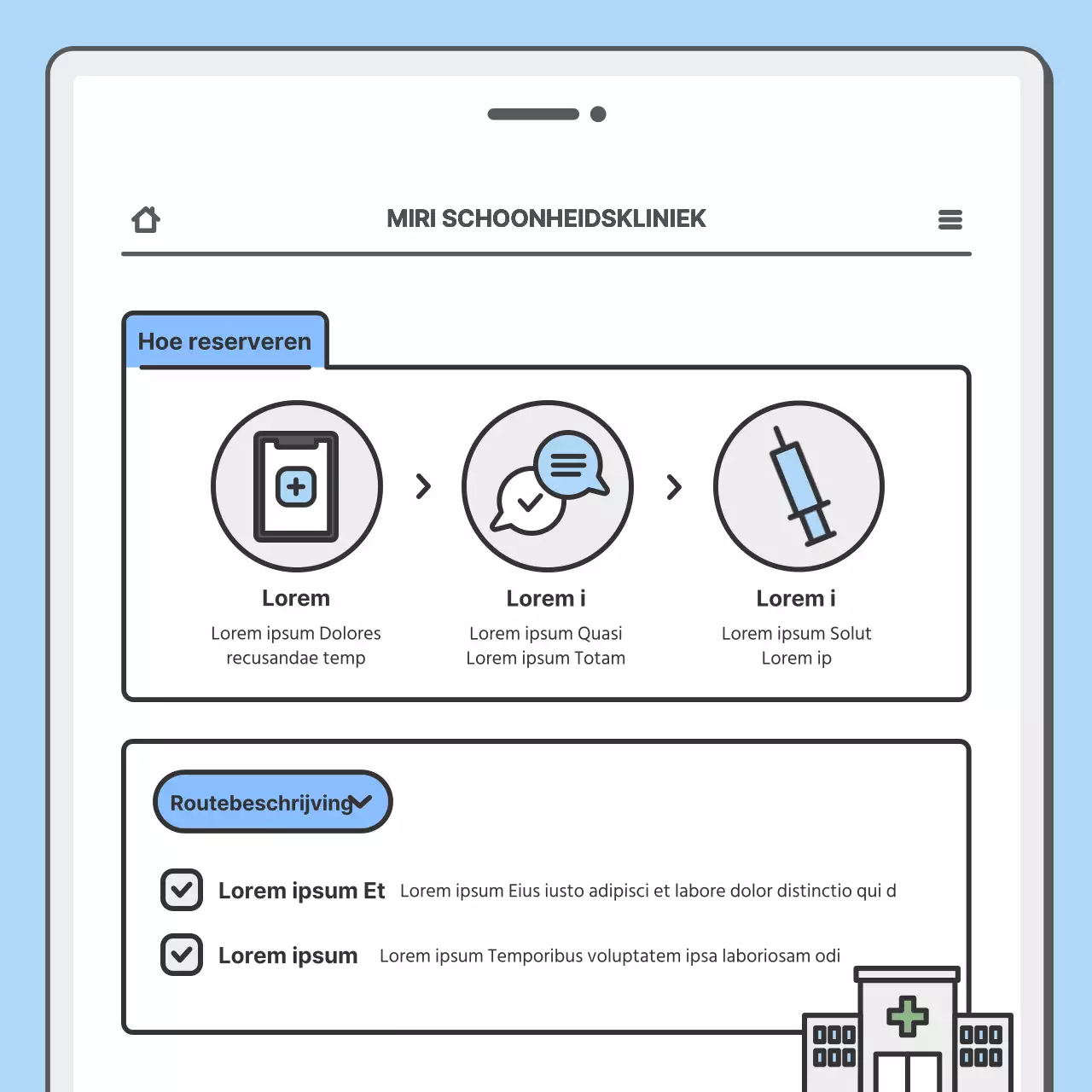 Promoot je ziekenhuis met een schattig mobiel concept in lichtblauw