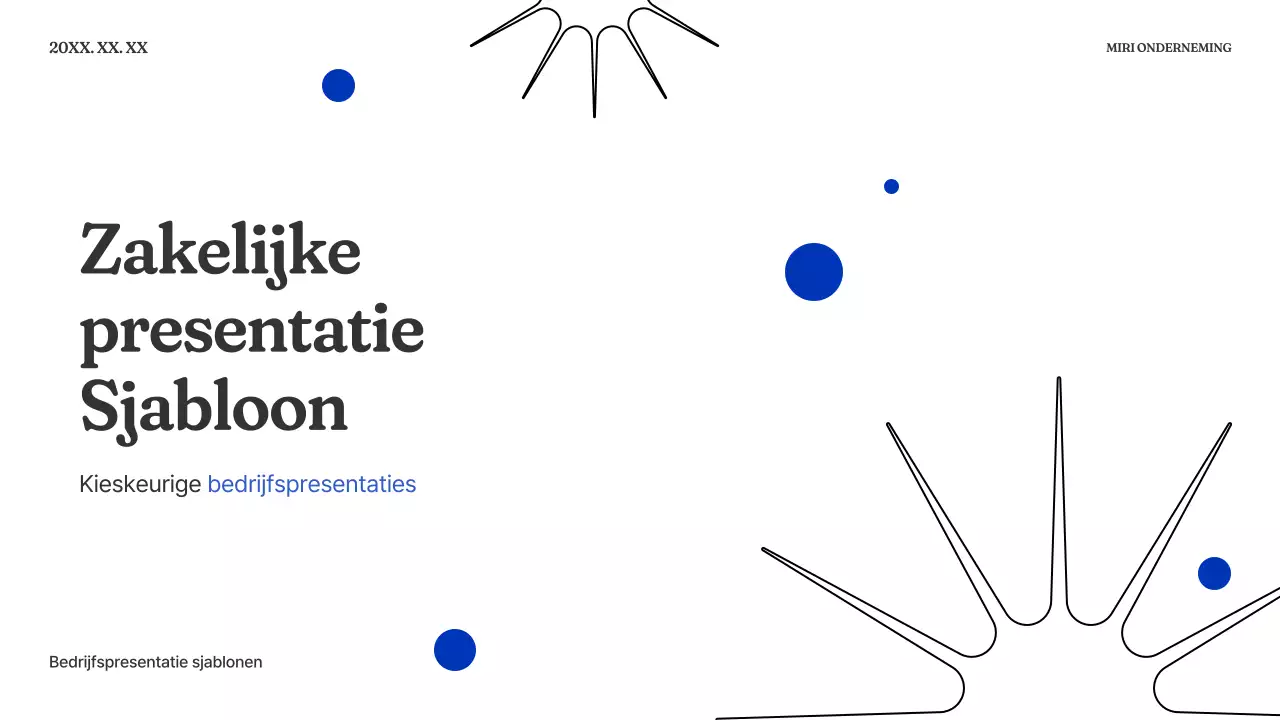 Een eenvoudig ondernemingsplan in blauw