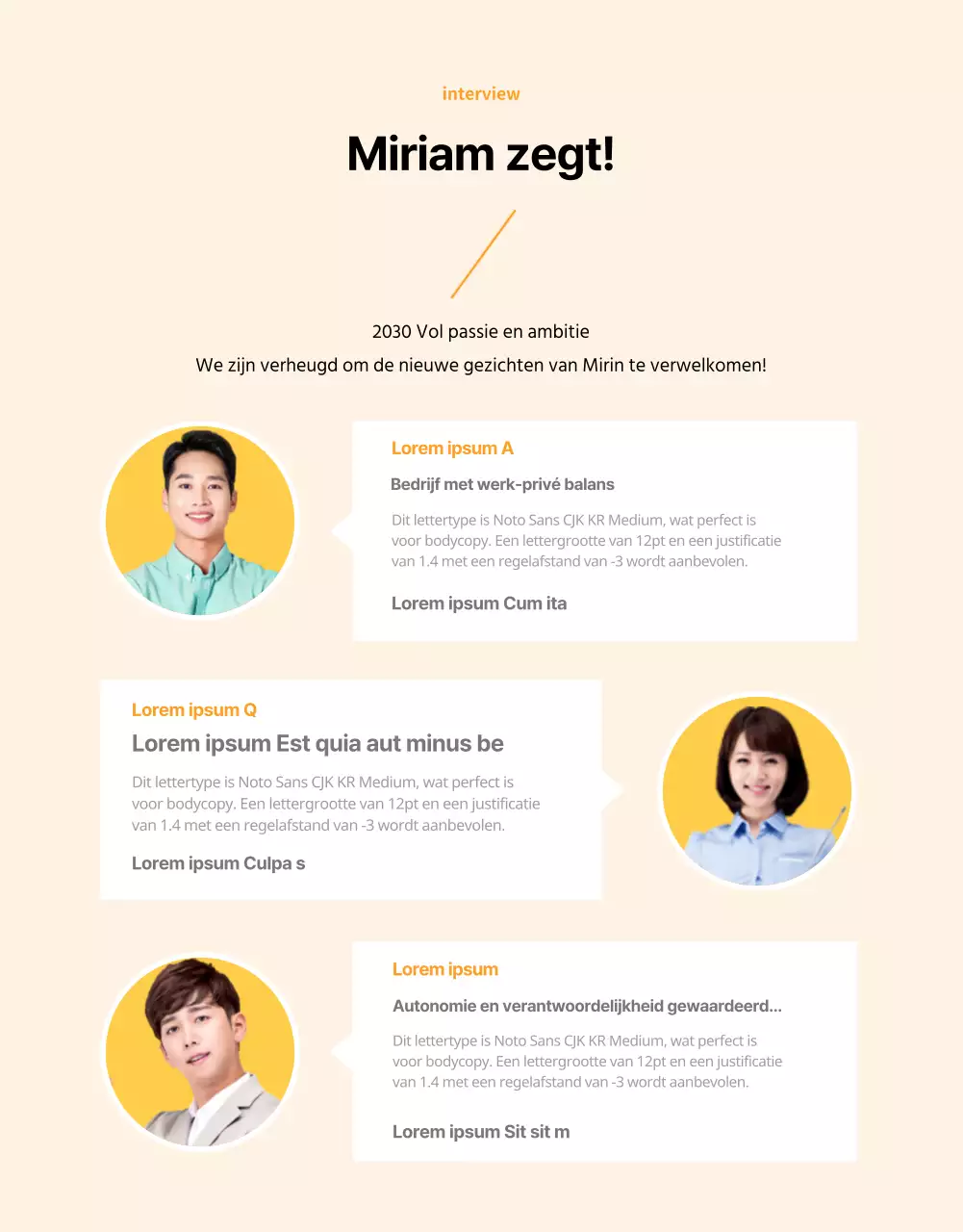 Schone oranje vacatures