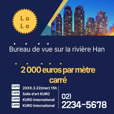 Bureau de vue sur la rivière Han