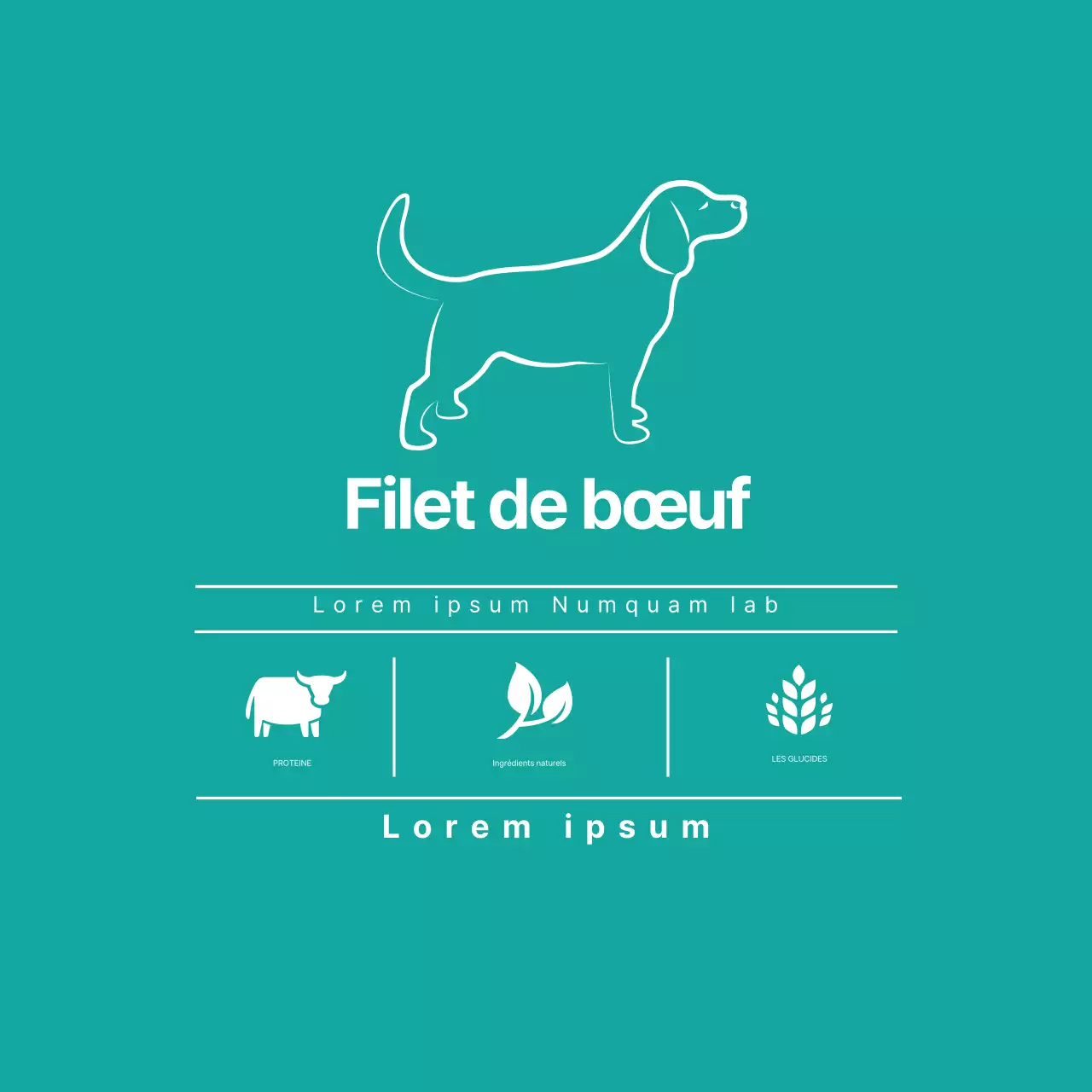 Étiquette d'alimentation propre avec illustration bleue