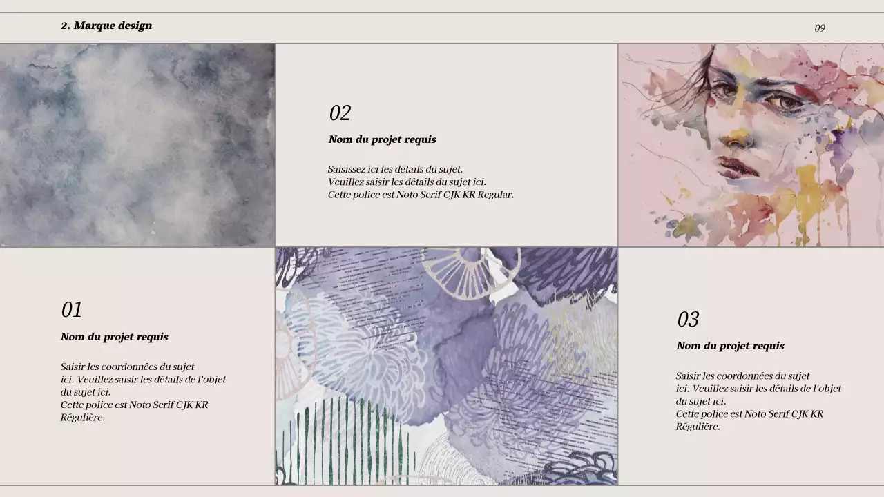 Portefeuille conceptuel aux lignes épurées en blanc cassé et noir