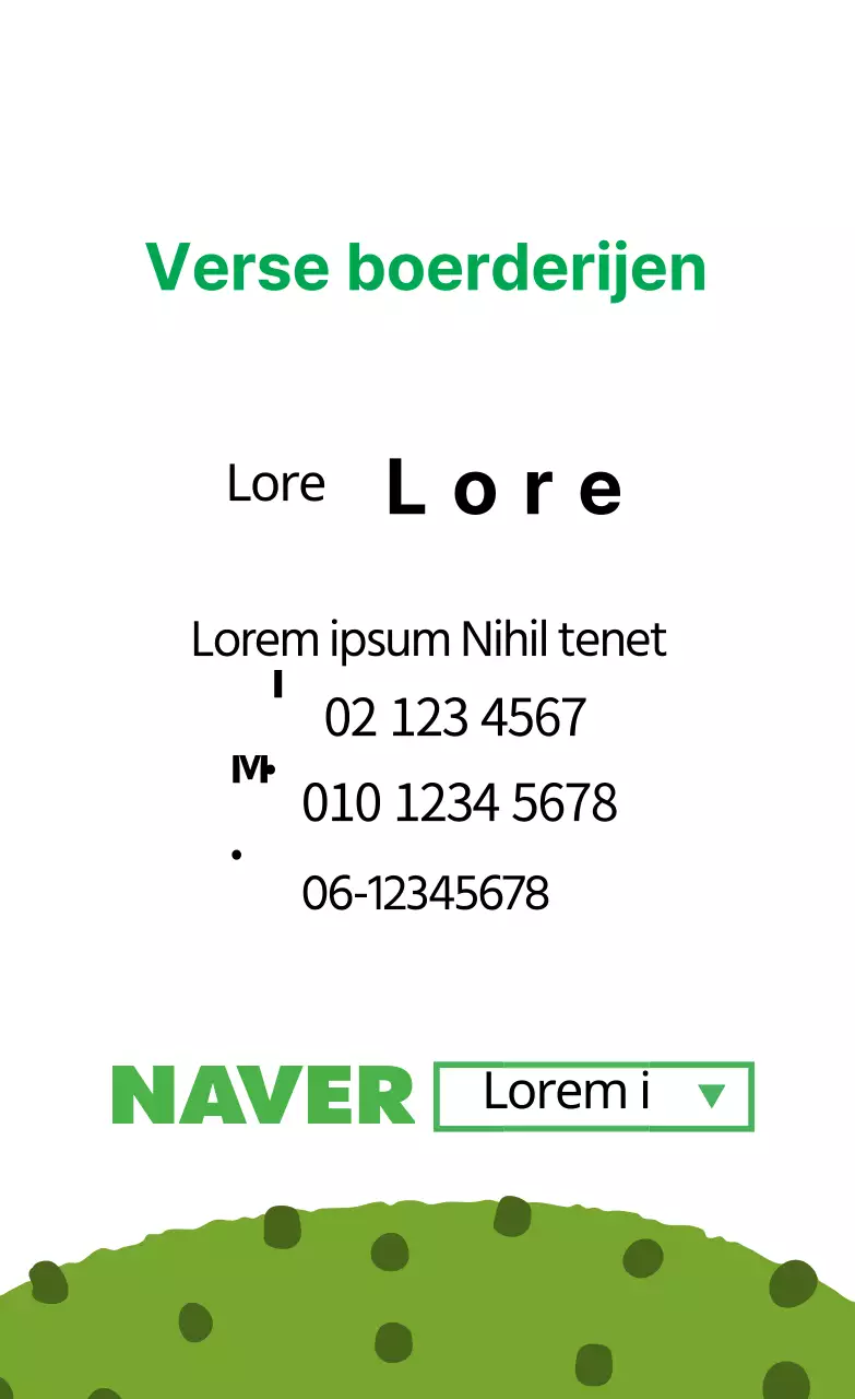 Groene illustratie schattige producten boerderij label