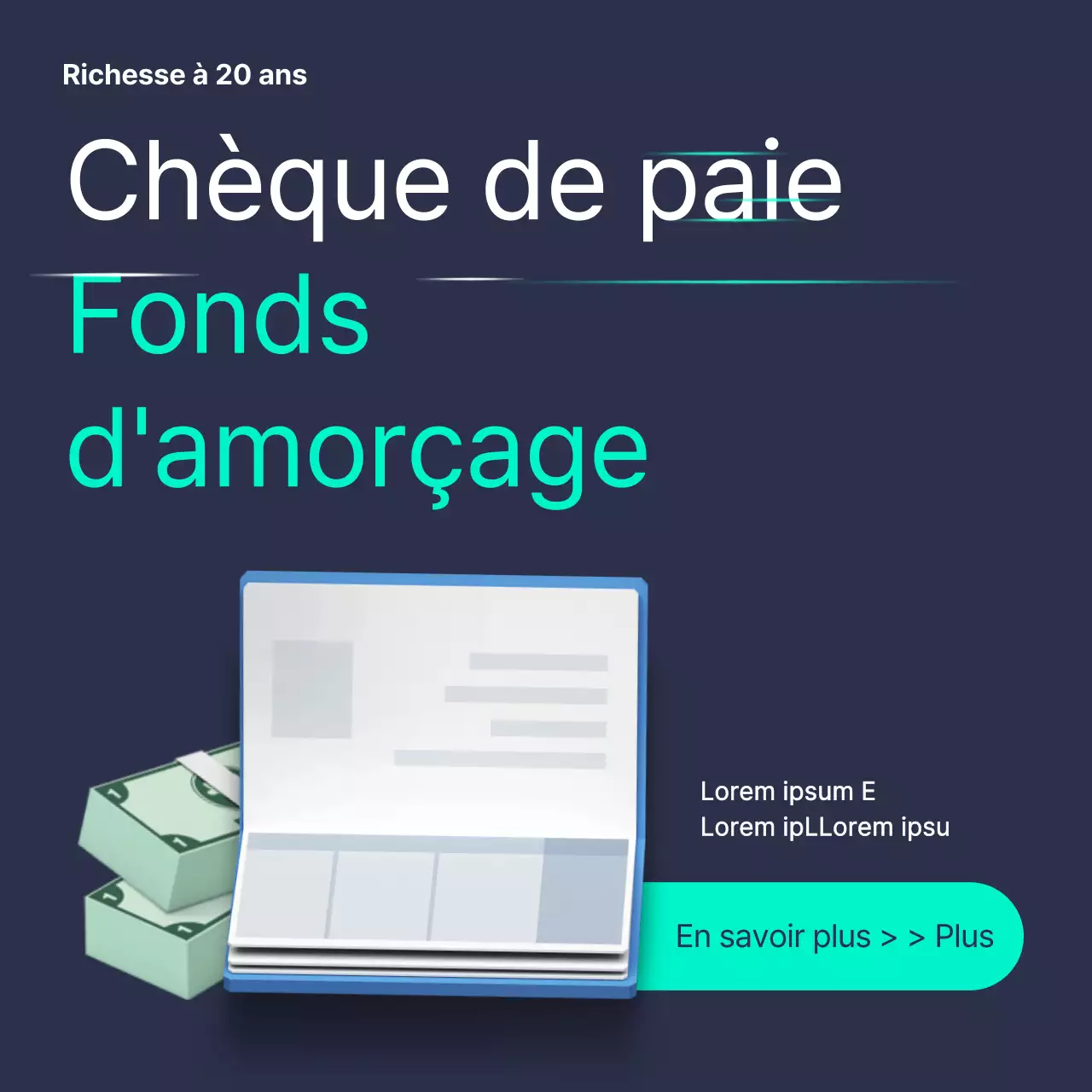 Navy Mint Neat Social Beginner Financial Education CardNews